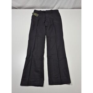 Giorgio Inserti Dress Pants Mens 32x32 Black Linen Flat Front Lined Casual NWT